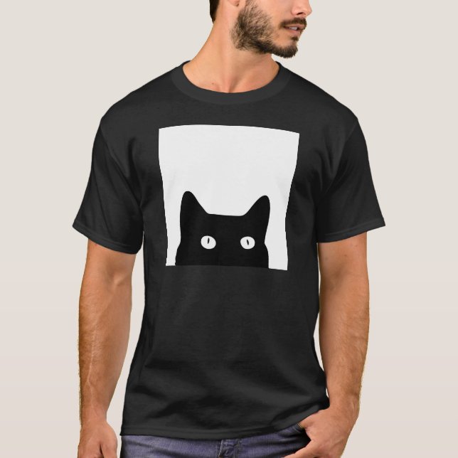 Schwarze Katzen-Shirts T-Shirt (Vorderseite)