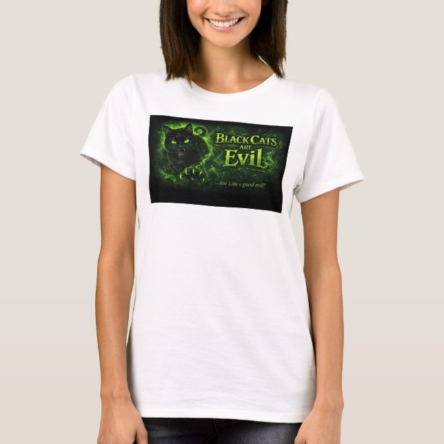 Schwarze Katzen sind böse T-Shirt (Vorderseite)