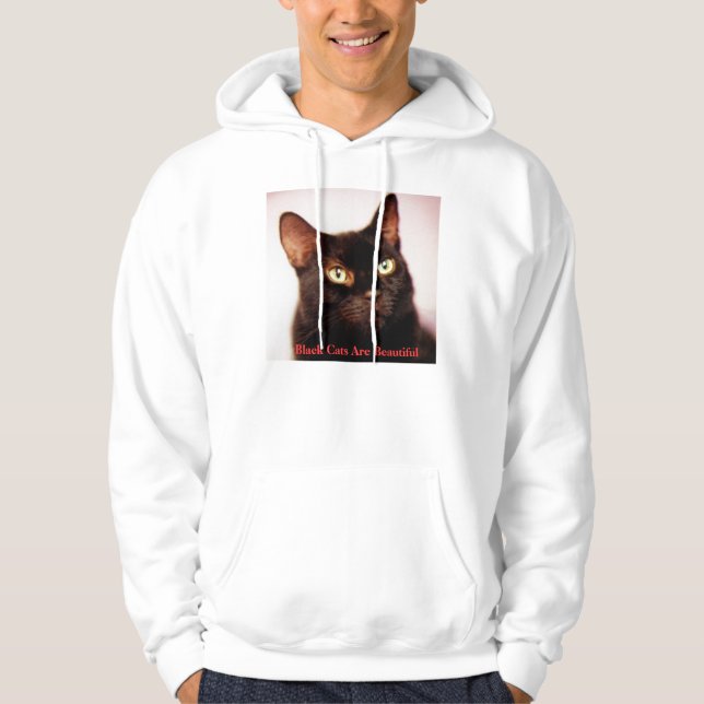 Schwarze Katzen sind schöner Hoodie (Vorderseite)
