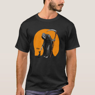 Schwarze Katzen-Skelett-Hand Boop Katzenliebhaber  T-Shirt
