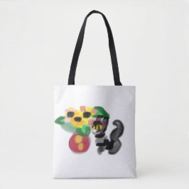 Schwarze Katzen Sonnenblumen Tasche