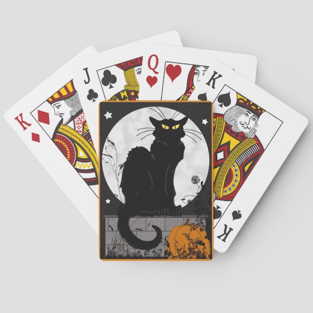 "Schwarze Katzen-" Spielkarten (Rückseite)
