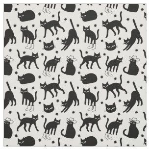 Schwarze Katzen Stoff