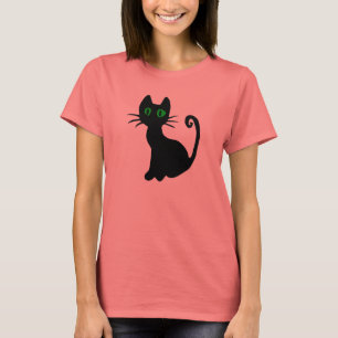 Schwarze Katzen-T - Shirt