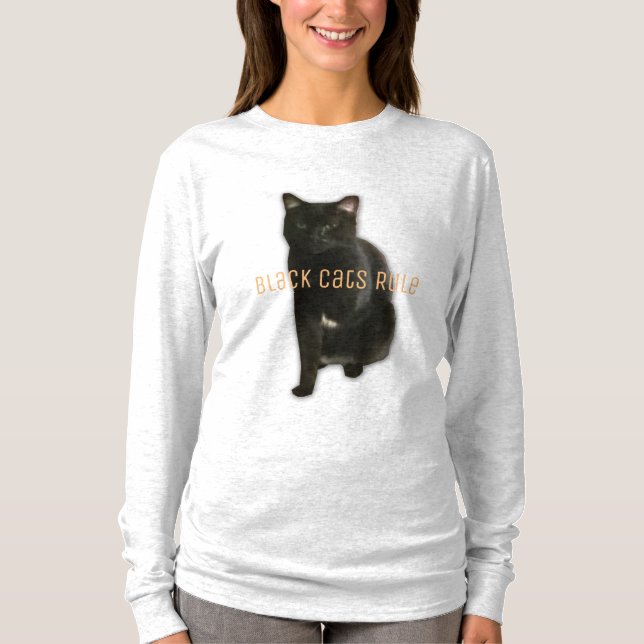 Schwarze Katzen T-Shirt (Vorderseite)