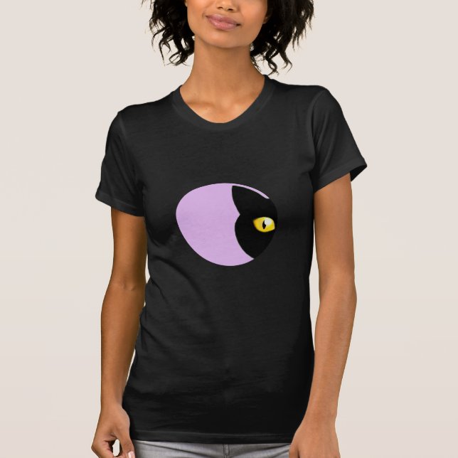 Schwarze Katzen-T-Shirt T-Shirt (Vorderseite)