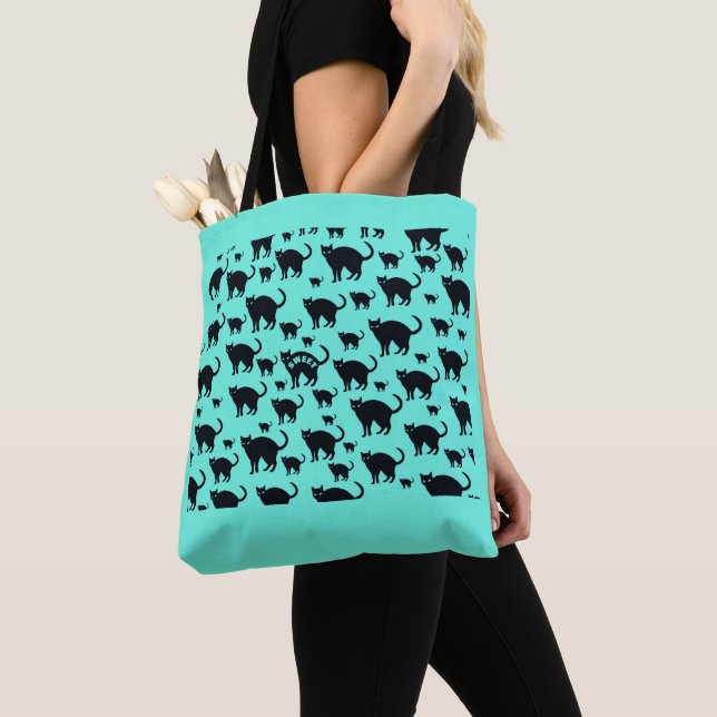 Schwarze Katzen Tasche (Von Nahem)