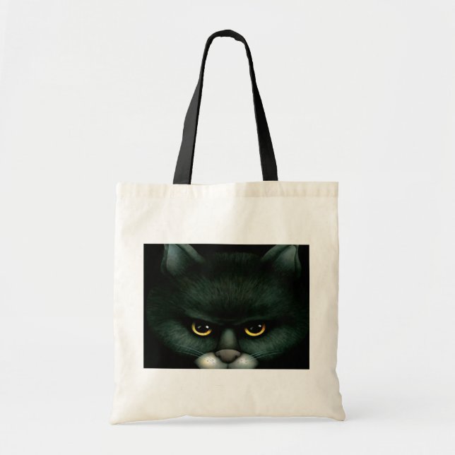 Schwarze Katzen-Tasche Tragetasche (Vorne)