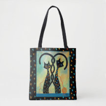 Schwarze Katzen-Taschen-Tasche
