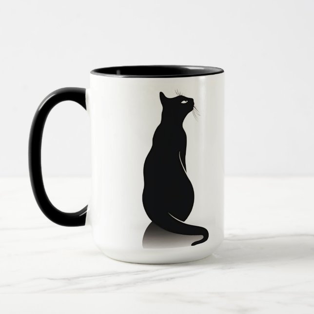 Schwarze Katzen Tasse (Links)