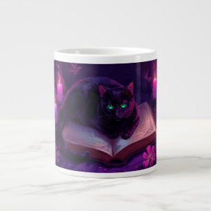Schwarze Katzen-Tasse Hexen-Candlelight-Kaffeeta Jumbo-Tasse