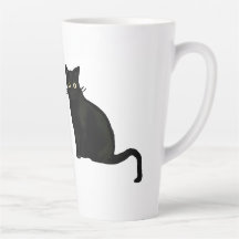 Schwarze Katzen-Tasse