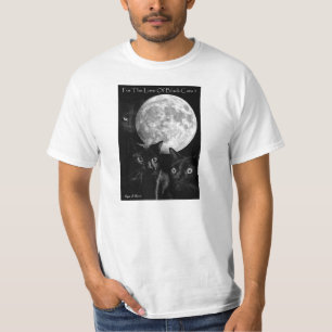 Schwarze Katzen und der Mond T-Shirt