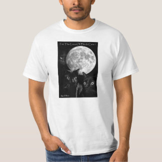 Schwarze Katzen und der Mond T-Shirt