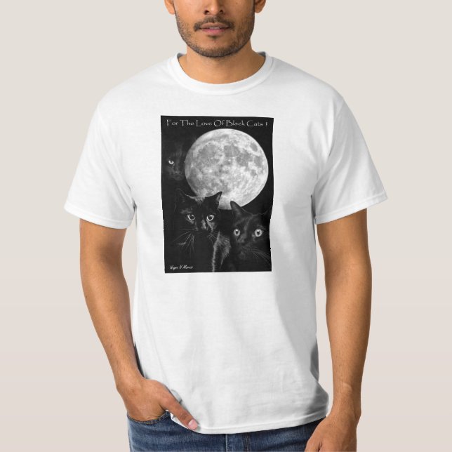 Schwarze Katzen und der Mond T-Shirt (Vorderseite)