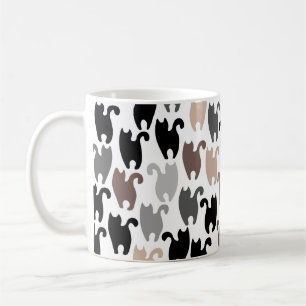 Schwarze Katzen und Freunde Kaffeetasse