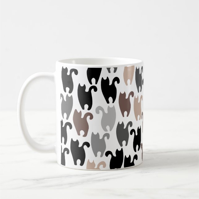 Schwarze Katzen und Freunde Kaffeetasse (Links)