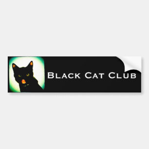Schwarze Katzen-Verein-Autoaufkleber Autoaufkleber
