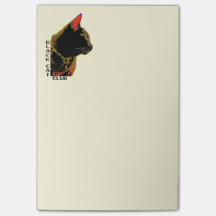 Schwarze Katzen-Verein-Post-Itanmerkungen Post-it Klebezettel