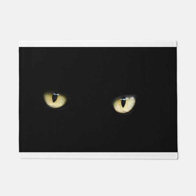 Schwarze Katzenaugen Fußmatte (Vorderseite)