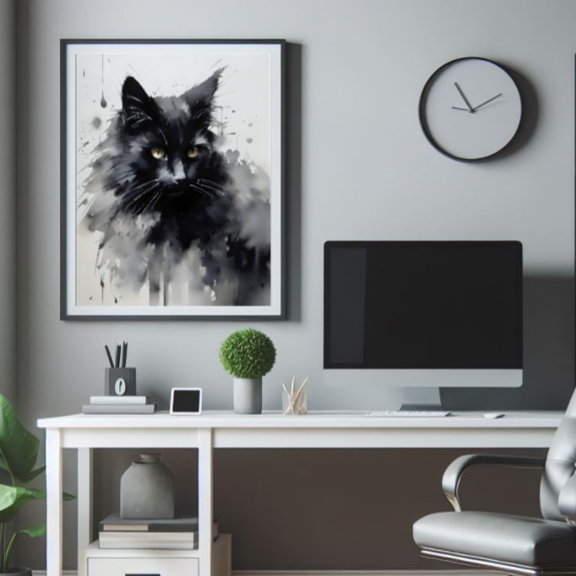 Schwarze Katzenfarbe Fotodruck (Von Creator hochgeladen)