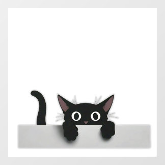 Schwarze Katzenfensterklammer Fensteraufkleber