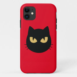Schwarze Katzenfläche Case-Mate iPhone Hülle