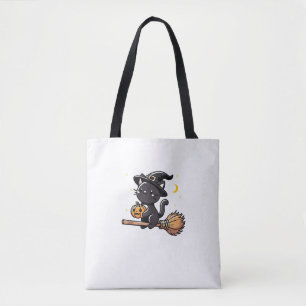 Schwarze Katzenjunges Halloween Kostümknaben Tasche
