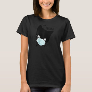 Schwarze Katzenmaske Frauen Ew Leute Meowy Katze T-Shirt