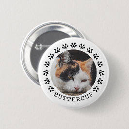 Schwarze Katzenpaw druckt Frame Pet Foto Button