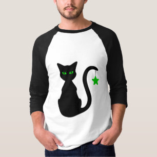 Schwarze Katzeraglan-T - Shirt