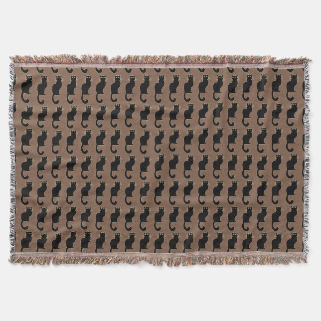 Schwarze Katzethrow-Decke Katze Lover Blanket Le Decke (Vorderseite)