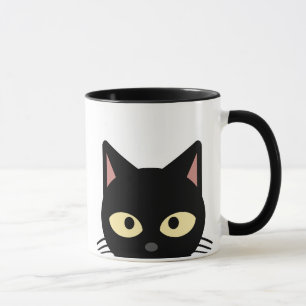 SCHWARZE KATZKAFFEE TASSE
