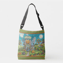 SCHWARZE KATZKRAFT PUMPKIN PIE FACTORY CROSS BODY  TRAGETASCHEN MIT LANGEN TRÄGERN