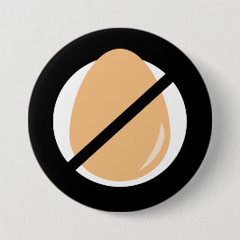 Schwarze keine Eier Kinder Eier Allergiealarm Button