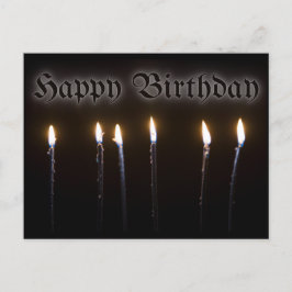 Schwarze Kerzen Halloween Postkarte