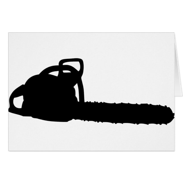 schwarze Kettensäge (Vorderseite (Horizontal))