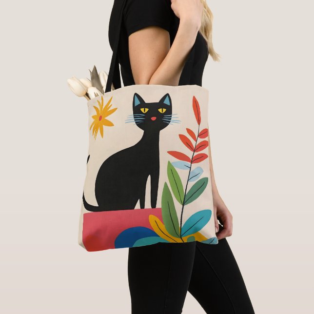 Schwarze Kiity-Katze Tasche (Von Nahem)