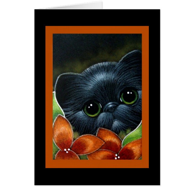 SCHWARZE KITTEN KATZE AUTUMMER BLUME KUSTOMIZE-Kar (Vorne)