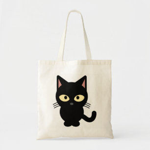 SCHWARZE KITTY TOTE BEUTEL TRAGETASCHE