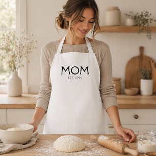 Schwarze klassische Typografie Etablierte Mama Schürze