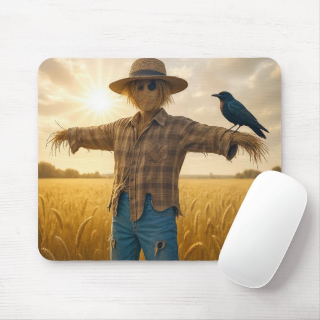 Schwarze Klaue auf einer Vogelscheuche Mousepad (Mit Mouse)