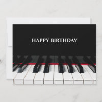 Schwarze Klaviertasten zum Geburtstag