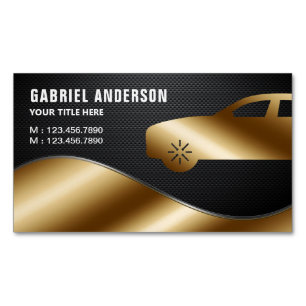 Schwarze Kohlefaser Gold Luxusauto Mietwagen Chauf Magnetische Visitenkarte
