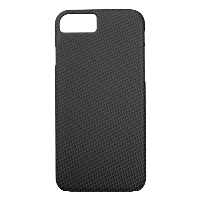 Schwarze Kohlenstoff-Faser (Imitat) Case-Mate iPhone Hülle (Rückseite)