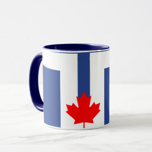 Schwarze Kombitasse mit Flagge von Toronto, Kanada Tasse