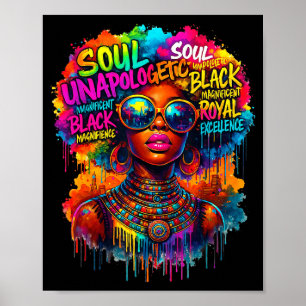 Schwarze Königin Afrikanische Karte Unverblümt Sch Poster
