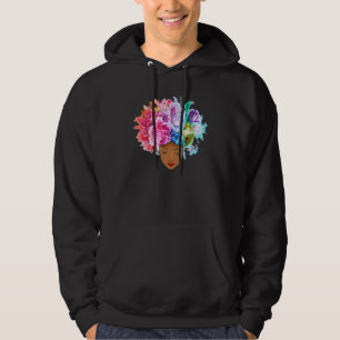 Schwarze Königin Afro farbenfrohe schwarze Frau sc Hoodie