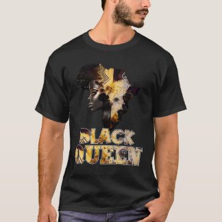 Schwarze Königin Afro Melanin Afrikanische Frauen T-Shirt