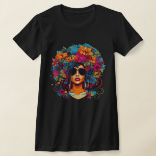 Schwarze Königin Afroamerikanisch Melanin Natürlic T-Shirt